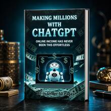 Guía Creativa de Ingresos Online con IA de ChatGPT, Portada de Robot Futurista, Manual de Inspiración de Prompts para Creadores, Estudiantes y Trabajadores Digitales - A-colorido - Ver 5