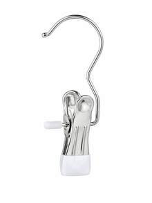 OBOVAY 10/20/30/40/50pcs Stainless Steel Clothes Clips, Stainless Steel Pants Hanger Clips With Hooks, Rust-Proof Space-Saving Hanger Clips, Suitable For Jeans, Pants, Skirts, Boots, Closet Organization, Dorm Laundry And Travel Drying Storage - Multicolor - View 30