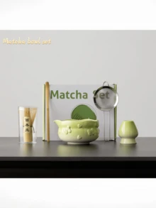 Luxury Japanese Matcha Tea Set 1/7pcs Bowknot Heart Gradient Pink/Green Matcha Bowl Set With Bamboo Whisk, Tea Scoop, Sifter And Whisk Holder Tea Ceremony Gift Set Suitable For Tea Lovers Home Decor (Includes Random Packaging Box Design), Matcha Bowl, Matcha Plate, Matcha, Matcha Tools, Matcha Accessories, Matcha, Matcha Tools, Cup, Matcha Accessories, Complete Matcha Utensils, Ceramic, Teapot, Autumn Decor, Autumn Display, Home Decor And Accessories - Multicolor - View 3