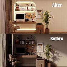 10m/5m/3 Meters/2m/1m, Smart Easy Install White USB-LED Button Switch Light Strip, With Switch - Multi-Functional And Cuttable, LED Light Strip, USB Powered, With Button Control, Warm White, Bedroom, Closet, Kitchen Cabinet Decoration Easy Installation, Bedroom LED Light Perfect Fit, Great For TV Backlight, Bedroom, Living Room Decoration, Office Desk Accessories, Travel, Camping, Party And Birthday Gifts, Living Room Light - White - View 8