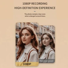 Mini Retro 1080p HD Digital Camera, Neck-Worn Portable With Display, Compact Camera180mAh - View 4