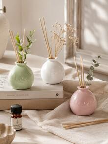 Diffusore di aromi a forma di palla rotonda stile Ins Wabi-Sabi Macaron, mini vaso sferico liscio colore macaron per fiori secchi, decorazione da scrivania per la casa - Vaso in ceramica per macaron - Visualizzare 1