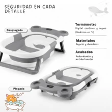 MODERN FOLDABLE BATH TUB WITH TEMPERATURE SENSOR NONI IS-02B - فضي - مشاهدة 5