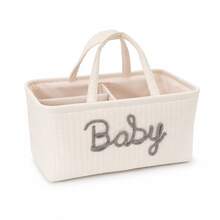 1pc Letter Diaper Storage Basket, Newborn Diaper Storage Box, Suitable For Nursery Use - Multicolor - View 9