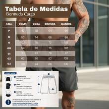 Plus Size Cargo Shorts, Sizes S To 3XL, With 5 Pockets. Comfortable, Made Of Tactel And Elastane Material. - Dark Grey - View 4