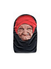 2pcs/Set - 1PC Scary Humorous Little Red Riding Hood Old Lady Mask | Cosplay Headpiece, Breathable & Comfortable, Fits Face Shape, Suitable For Various Occasions, Realistic Pattern, Easy To Wear, Ideal For Halloween Cosplay Party Props - Multicolor - View 12