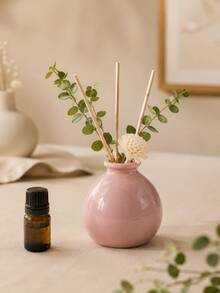 Diffusore di aromi a forma di palla rotonda stile Ins Wabi-Sabi Macaron, mini vaso sferico liscio colore macaron per fiori secchi, decorazione da scrivania per la casa - Vaso in ceramica per macaron - Visualizzare 15