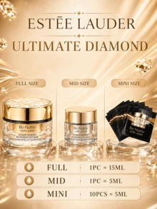 Estée Lauder 雅詩蘭黛眼霜，大容量 250ml / 中容量 75ml / 試用裝 0.5ml*10件，提拉緊緻、減少皺紋與眼袋，保養必備 - 雅詩蘭黛白金級蘊能黑鑽光璨眼霜 - 查看 4
