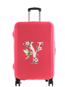 Little Elf Letter Print 18-32 Inch Durable Universal Luggage Cover, Dust-Proof And Scratch-Resistant Luggage Cover With Elastic Edge, Suitable For Flights, Honeymoon, Airport, Cruise, Business Travel, Unisex Travel Essential Accessory, Suitable For Family, Friends, Mother, Teacher, Fits Most Roller Luggage, Carry-On Bags, Trolley Bags,Back To School - Multicolor - View 32