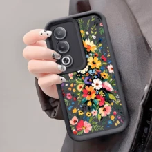 1件時尚彩色幸運花朵防震手機殼，加厚防滑保護殼，適用於 iPhone 17/17 Air/17 Pro/17 Pro Max、Honor、Galaxy - 黑色 - 查看 3