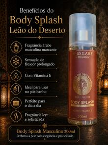 Kit Of 2 Men's Body Splashes, 200ml Each – Lion's Strength And Desert Lion | Miss Rôse - Salpicadura corporal - Ver 4