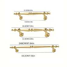 1pc Door Handle, Small French Luxury Cabinet Door Handle, Gold Drawer Handle, Vintage Wardrobe Door Pull, Wardrobe Door Pull, Shoe Cabinet Door Handle, Perfect For Home Decor, Wardrobe, Shoe Cabinet, Vintage Door Handle, Hardware Accessories - G - View 2