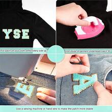 26pcs/Set Glitter Letter Iron-On Patches Chenille A-Z Patches Decorative Repair Embroidery Personalized Sewing Patches Suitable For Clothing Repair, Hats, Shirts, Shoes, Jeans, Bags - Multicolor - View 5