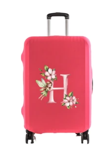Little Elf Letter Print 18-32 Inch Durable Universal Luggage Cover, Dust-Proof And Scratch-Resistant Luggage Cover With Elastic Edge, Suitable For Flights, Honeymoon, Airport, Cruise, Business Travel, Unisex Travel Essential Accessory, Suitable For Family, Friends, Mother, Teacher, Fits Most Roller Luggage, Carry-On Bags, Trolley Bags,Back To School - Multicolor - View 14