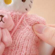 SANRIO Hello Kitty Long Leg Plush Doll Pendant | Autumn/Winter Knitted Sweater Style Bag Charm, Ins Style Girly Gift - Multicolor - View 4