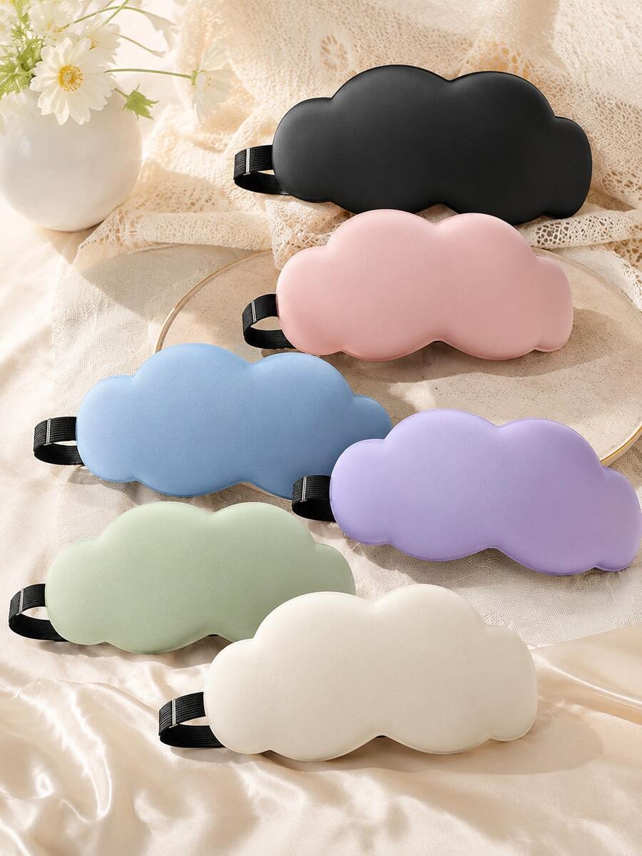 3D Wolken-Schlafmaske, geeignet für Seitenschläfer Frauen und Männer, 100% lichtundurchlässige Schlafmaske, lichtblockierende 3D Memory Foam Schlafmaske, mit verstellbarem elastischem Band, null Augendruck weiche und atmungsaktive Augenmaske, Reise Nickerchen Nachtnutzung Augenmaske