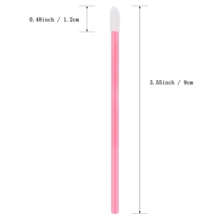 Disposable Lip Brush Wands - Lint-Free Lip Gloss And Lipstick Applicator For Makeup, 50/100/200/400/600/800/1000 Count - Pink - View 2