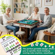 2 piezas/4 piezas Detector de línea de Mahjong con lupa, Lector de línea de Mahjong para principiantes, Lector de reglas de acrílico reforzado, Adecuado para estrategia, fiesta, competición, regalos para jugadores - B - Ver 6