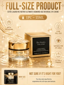 Estée Lauder 雅詩蘭黛眼霜，大容量 250ml / 中容量 75ml / 試用裝 0.5ml*10件，提拉緊緻、減少皺紋與眼袋，保養必備 - 雅詩蘭黛白金級蘊能黑鑽光璨眼霜 - 查看 5
