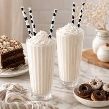 5/10/20pcs Cow Print Straws, Farm Theme Party Drink Accessories, Cow Pattern Milk Bottle Straws, Suitable For Milkshakes, Smoothies, Birthday Parties, Dessert Tables, Western Theme Parties, Picnics And Cafe Bar Decor - View 4