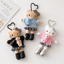 SANRIO Hello Kitty Long Leg Plush Doll Pendant | Autumn/Winter Knitted Sweater Style Bag Charm, Ins Style Girly Gift - Multicolor - View 1
