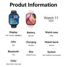 PANDA 11 MINI Smart Watch, 1.85" Color AMOLED Display, 230mAh Battery, Multiple Watch Faces, IP68 Waterproof, Multi-Language Support, Compatible With Android/IOS, Phone Call, Message Notification, Sleep Tracking, Pedometer, Sports Modes, Ideal Gift For Men, Women, Friends Or Birthday - Pink - View 9