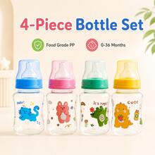 2pcs Cute Bottle Set 60ml+250ml PP Feeding Bottles With Nipples For 0-36 Months - Multicolor - View 9