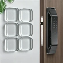 透明方形矽膠防撞緩衝墊｜門牆防撞保護貼｜強力黏貼不傷牆面貼紙｜適用於智能鎖/櫥櫃門/抽屜/家具轉角 - 方形 2.9x2.9cm - 查看 4