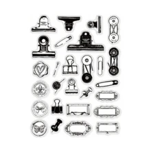 Sellos de silicona transparentes para agenda, sellos básicos de fondo vintage, sellos de goma decorativos DIY para agenda, suministros de relieve para scrapbooking - Sello de silicona - Ver 11