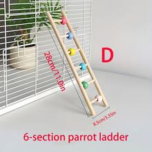 1pc Parrot Colorful Bead Ladder, Multiple Sizes Available, Parrot Climbing Hook Play & Entertainment Ladder, Suitable For Cockatiel/Budgie/Lovebird/Small To Medium Parrots, Universal Cage Climbing Ladder, Bird Cage Accessory, Parrot Toy (Random Color Bead Combination) - Classic Straight Ladder - View 8