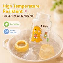 2pcs Cute Bottle Set 60ml+250ml PP Feeding Bottles With Nipples For 0-36 Months - Multicolor - View 7