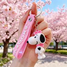 Llavero de PVC de Snoopy, figura estereoscópica linda, colgante decorativo para bolso & mochila, soporte para llaves de coche, pequeño regalo festivo adecuado para uso diario - Multicolor - Ver 10
