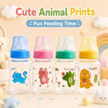 2pcs Cute Bottle Set 60ml+250ml PP Feeding Bottles With Nipples For 0-36 Months - Multicolor - View 10