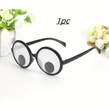 1pc/Funny Eyeball Round Frame Glasses For Men And Women, Party Halloween Cosplay Youth Novelty Glasses - View 10