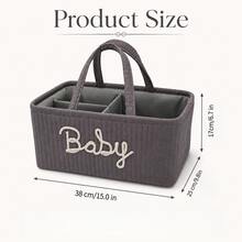 1pc Letter Diaper Storage Basket, Newborn Diaper Storage Box, Suitable For Nursery Use - Multicolor - View 7