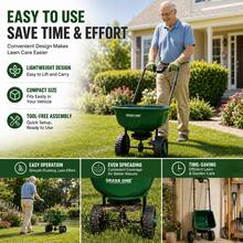 Walk-Behind Lawn & Garden Spreader, Large Capacity Seed & Fertilizer Spreader, Push Broadcast Spreader With Durable Wheels, Easy Assembly For Grass Seed, Fertilizer, Salt And Lawn Care - A - View 6