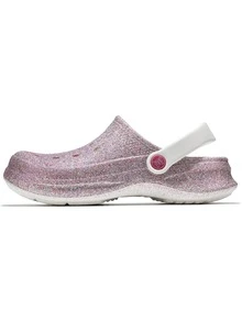 CIVHOM 女款鮮豔紮染印花木屐鞋 - 柔軟、輕量、透氣、防滑、舒適的沙灘與園藝鞋，四季皆宜 - 紫色 - 查看 6