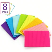 8pcs Large Sticky Notes 4x6 IN,(46 Sheet/Pad) Lined Sticky Notes 4x6 Bright/Pastel Sticky Notes Lined Large Sticky Note Pads Large Sticky Notes Bulk Lined Sticky Notes Large - one-size - View 2