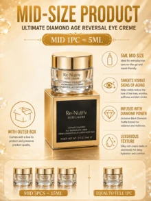 Estée Lauder 雅詩蘭黛眼霜，大容量 250ml / 中容量 75ml / 試用裝 0.5ml*10件，提拉緊緻、減少皺紋與眼袋，保養必備 - 雅詩蘭黛白金級蘊能黑鑽光璨眼霜 - 查看 6