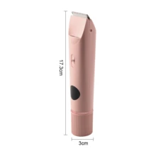 Bikini Trimmer For Women, Dual-Head Electric Body Hair Trimmer For Sensitive Areas, IP67 Waterproof Rinsable, USB-C Rechargeable Groomer For Bikini Line, Underarms, Legs & Face, Soft Pink - Pink - View 7