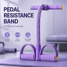 1 bộ dây kháng lực nhiều ống 4/6/8 ống kèm bàn đạp chống trượt và tay cầm xốp, phù hợp tập cơ lõi, yoga và tập toàn thân, dụng cụ tập gym, Pilates, tập thể dục - Nhiều màu - Xem 2