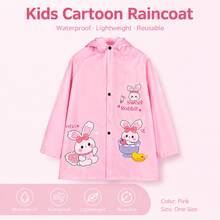 EVA防水雨衣連帽雨披雨套裝，幼童男女適用，3-4歲，可重複使用，萬聖節聖誕新年雨具 - 彩色 - 查看 2