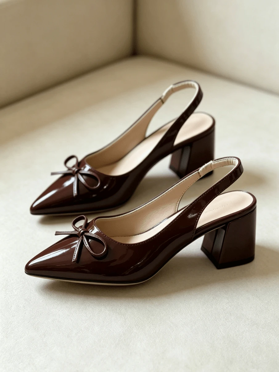 Women Pumps - 咖啡棕 - 查看 1