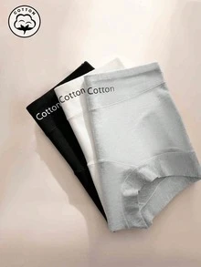 5pcs/Pack Minimalist Solid Color High Waist Women's Panties With Letter Print, Comfortable Sports Bodycon Tummy Control Butt-Lifting Boxer Briefs, Multi-Color - Multicolor - View 3