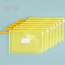 10 Stück A4 transparente wasserdichte Dokumententaschen mit Kartensteckplatz, Klassifizierungs-Dokumentenaufbewahrungstaschen für Schule, Büro & Reisen - Sätze - Übersicht 5