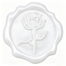 20pcs/Pack 3D Rose Wax Seal Stickers, Wedding Invitation Envelope Seal Stickers, Self-Adhesive Pearl Powder Flower Stickers, Suitable For Invitations, Gift Packaging - Pearl White - Rose - Pearl White - View 4