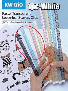 1 buah KW-TriO Macaron Color Transparent Loose-Leaf Binding Ring, 20/26 Hole A5 B5 Plastic Comb Ring With Sliding Lock Design, DIY Notebook Use, Minimalist Student Stationery, Suitable For All Seasons - Tersedia berbagai warna dan gaya. - View 13