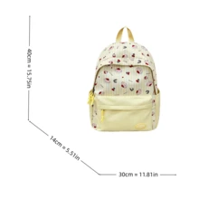 LECEY Mochila de gran capacidad con estampado de dibujos animados a rayas - Amarillo - Ver 7