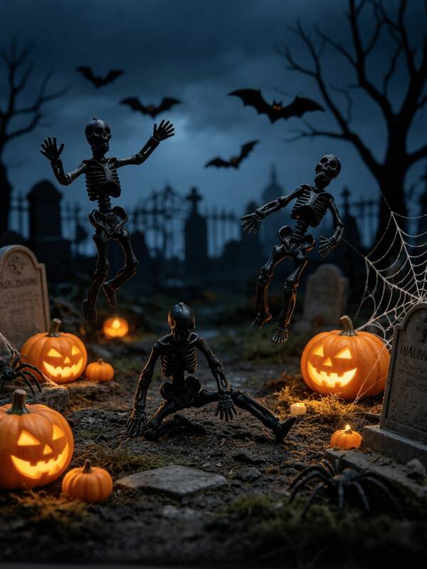 6-Color Mini Human Skeleton Halloween Decorations. These Creative And Unique Ornaments Perfectly Create A Strong Halloween Atmosphere For Your Home Or Car. Ideal For Halloween Decor And Holiday Gifts.