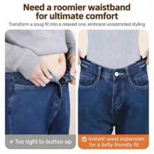 1Pc/2/3/4Pcs DIY Sewing Tool Adjustable Elastic Waistband Extender, New Buttonless Polyester Invisible Elastic Band, Seamless High Elasticity Extension Strap For Pants/Skirts - Multicolor - View 8